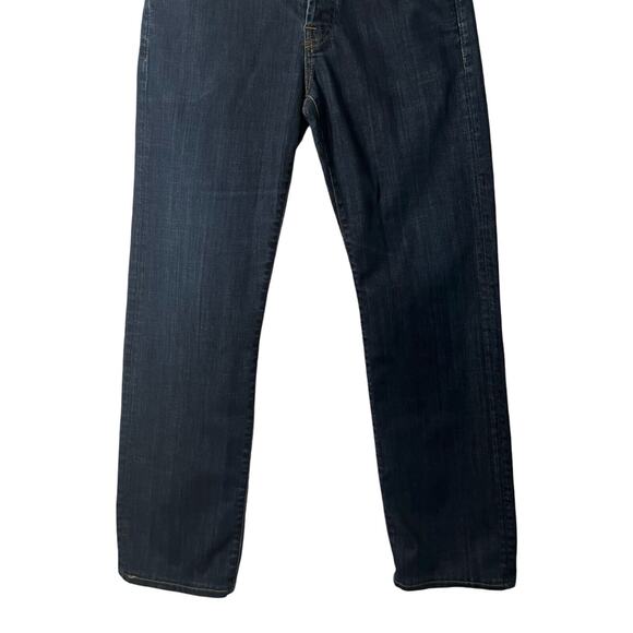 7 For All Mankind Jeans Mens Size 30" Blue Dark Wash Straight Leg Button Fly - Picture 8 of 13